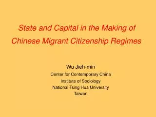 state and capital in the making of chinese migrant citizenship regimes