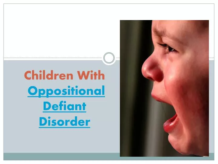 children with oppositional defiant disorder