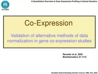 A Quantitative Overview to Gene Expression Profiling in Animal Genetics