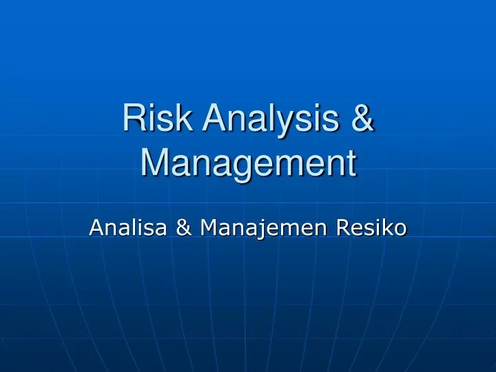 risk analysis management