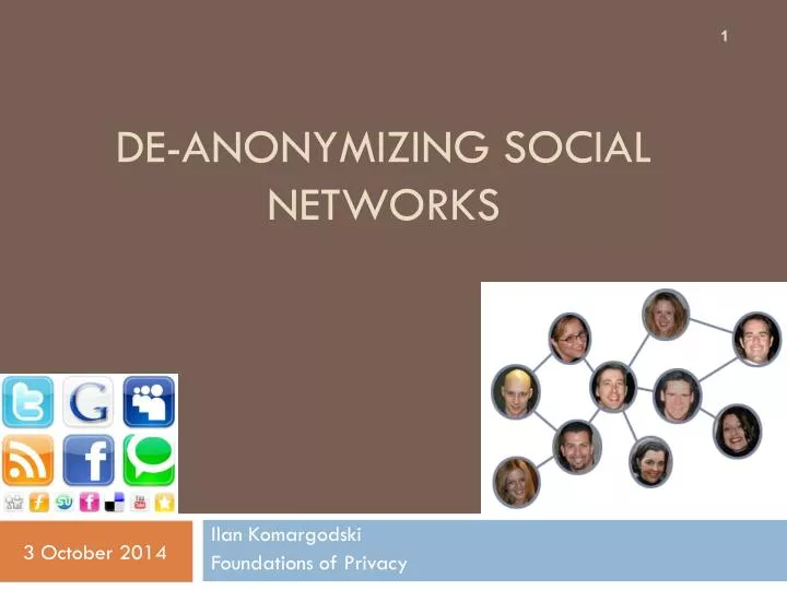 de anonymizing social networks