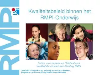 kwaliteitsbeleid binnen het rmpi onderwijs