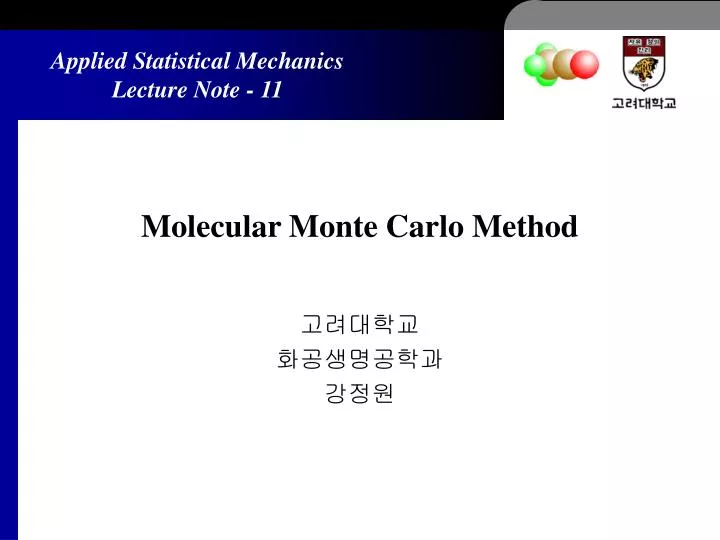 molecular monte carlo method