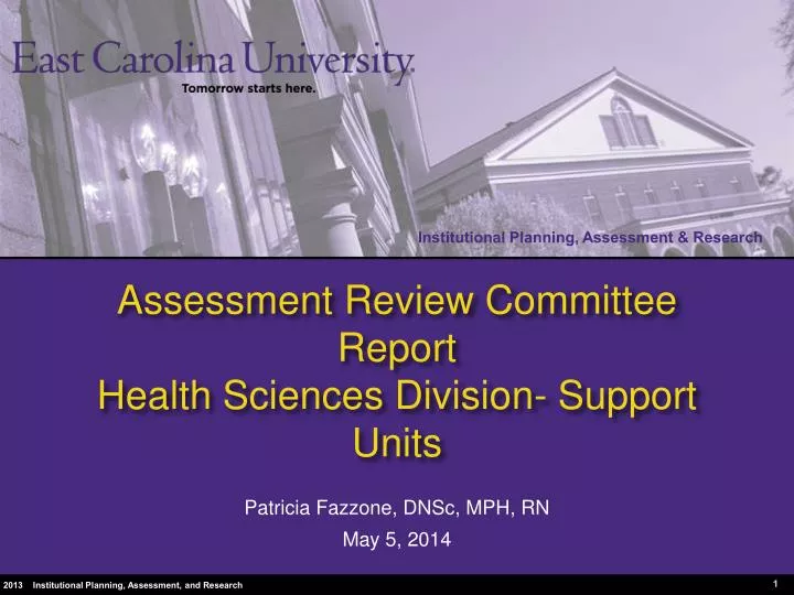 assessment review committee report health sciences division support units