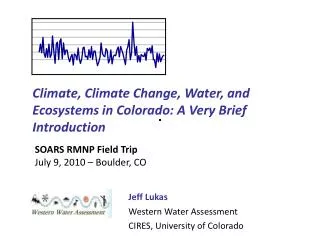 Climate, Climate Change, Water, and Ecosystems in Colorado: A Very Brief Introduction