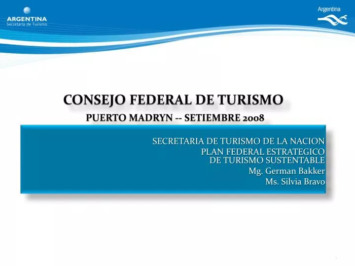 consejo federal de turismo puerto madryn setiembre 2008