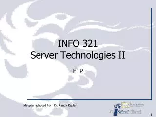 INFO 321 Server Technologies II