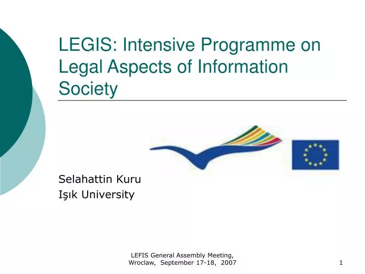 le g is intensive programme on legal aspects of information society
