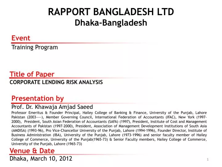 rapport bangladesh ltd dhaka bangladesh