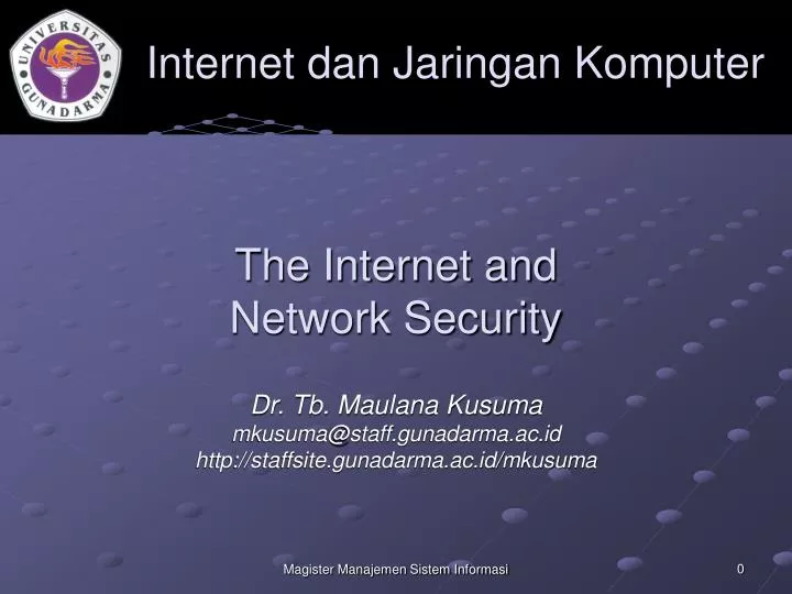 the internet and network security
