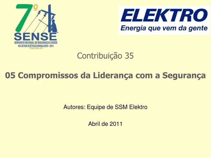 autores equipe de ssm elektro abril de 2011