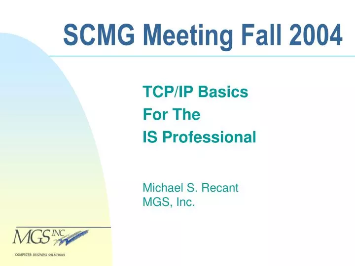scmg meeting fall 2004