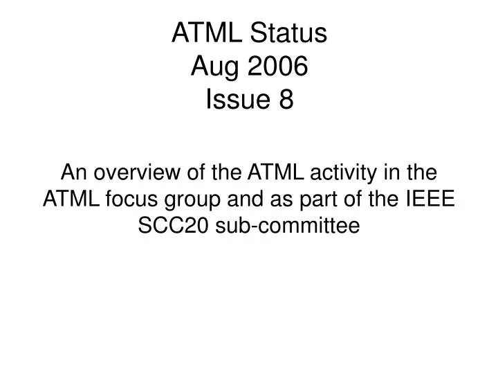 atml status aug 2006 issue 8