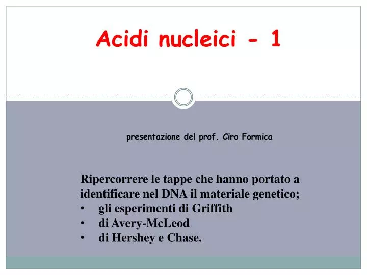 acidi nucleici 1