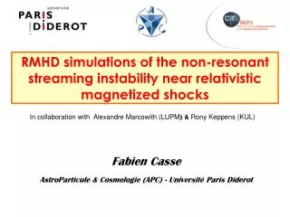 RMHD simulations of the non-resonant streaming instability near relativistic magnetized shocks