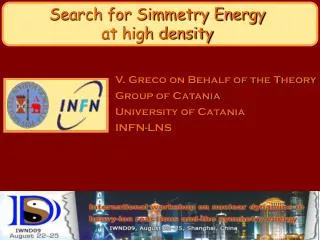 Search for Simmetry Energy at high density
