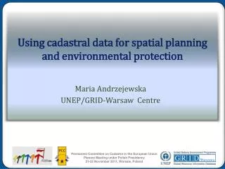 Using cadastral data for spatial planning and environmental protection