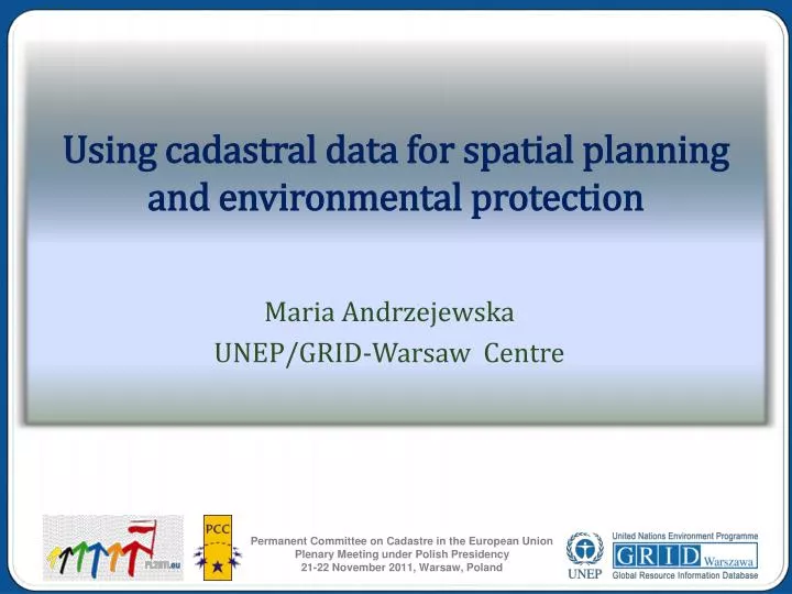 using cadastral data for spatial planning and environmental protection