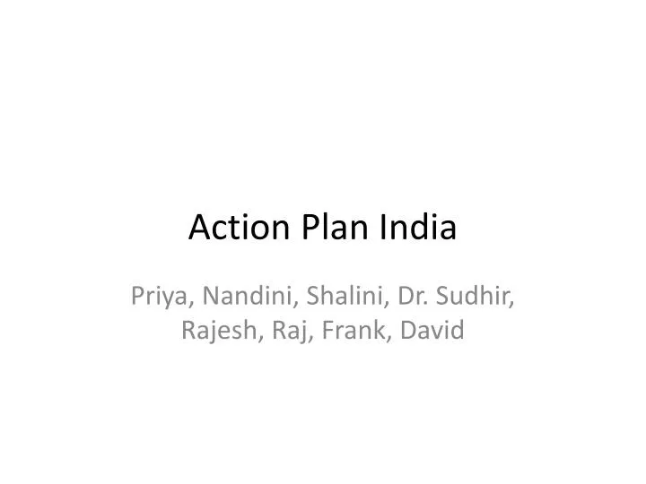 action plan india