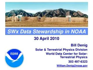 SWx Data Stewardship in NOAA