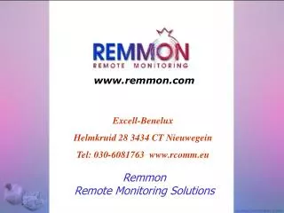 Remmon Remote Monitoring Solutions