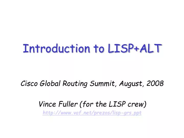 introduction to lisp alt