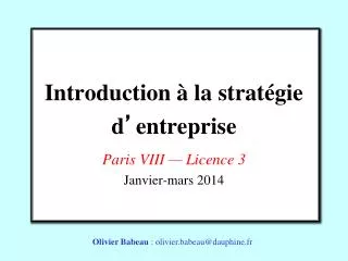 introduction la strat gie d entreprise