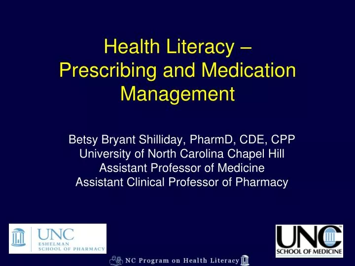 health literacy prescribing and medication management