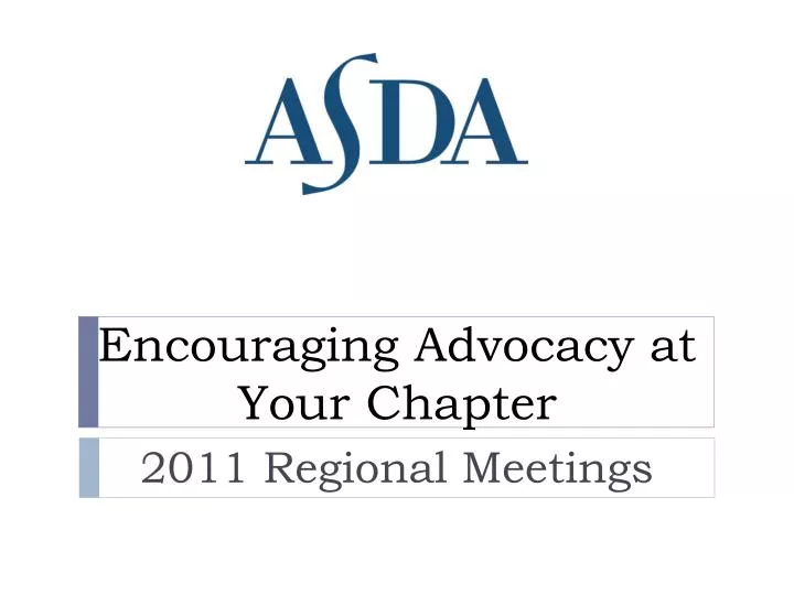 encouraging advocacy at your chapter