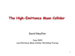 The High-Emittance Muon Collider