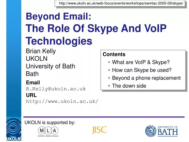 beyond email the role of skype and voip technologies