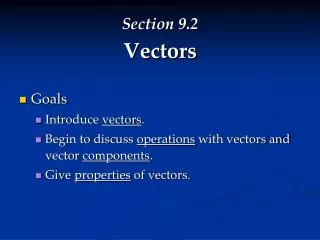 Section 9.2 Vectors