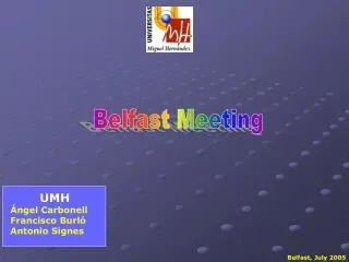 Belfast Meeting