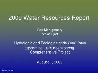 2009 Water Resources Report