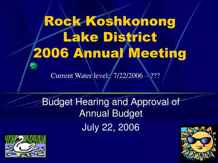 rock koshkonong lake district 2006 annual meeting