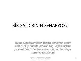 b r saldirinin senaryosu
