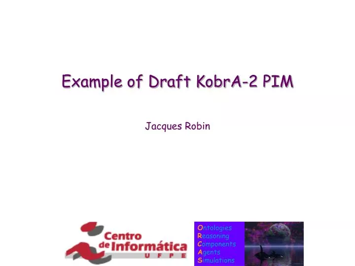 example of draft kobra 2 pim
