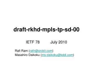 draft-rkhd-mpls-tp-sd-00