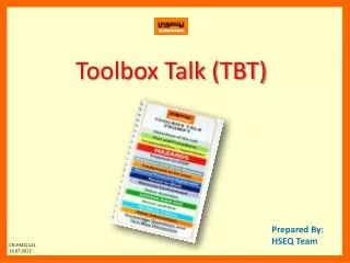 Toolbox Talk (TBT)