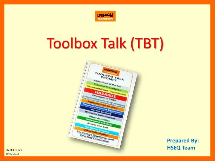 toolbox talk tbt