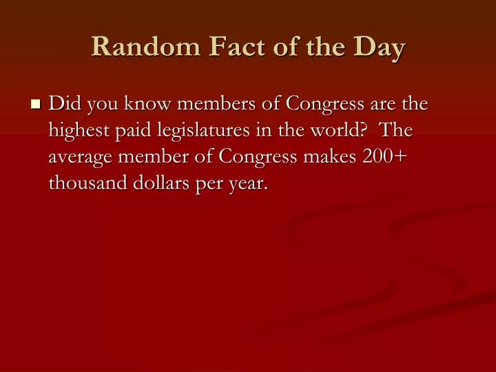 random fact of the day