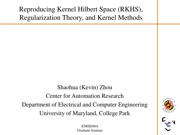 reproducing kernel hilbert space rkhs regularization theory and kernel methods