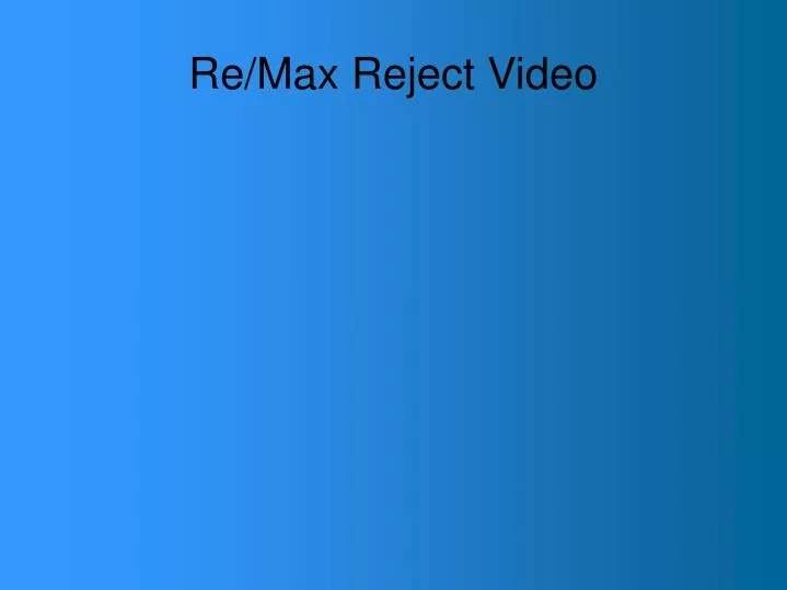 re max reject video