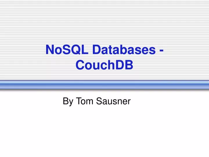 nosql databases couchdb