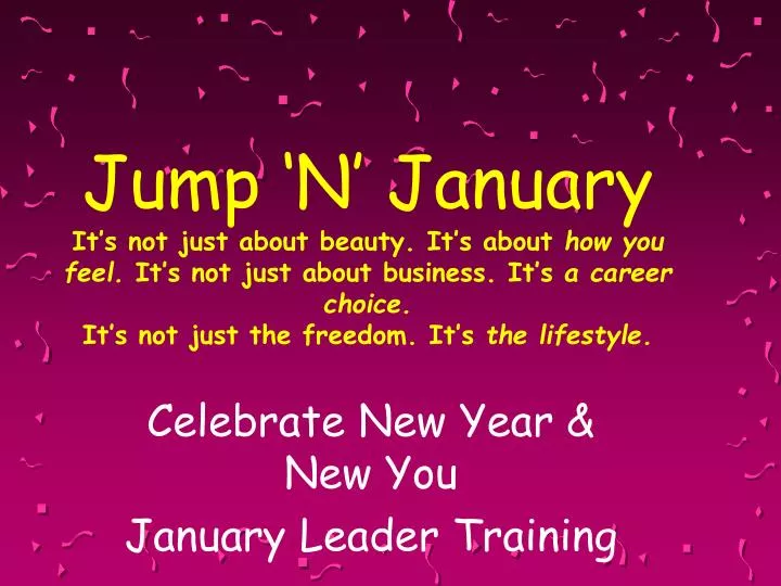 celebrate new year new you january leader training