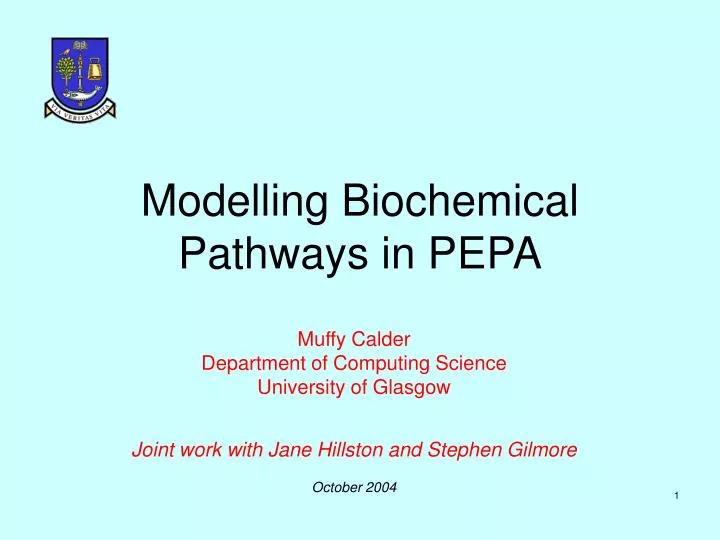 modelling biochemical pathways in pepa