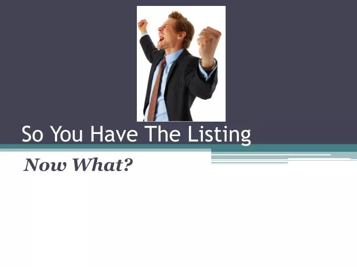 so you have the listing