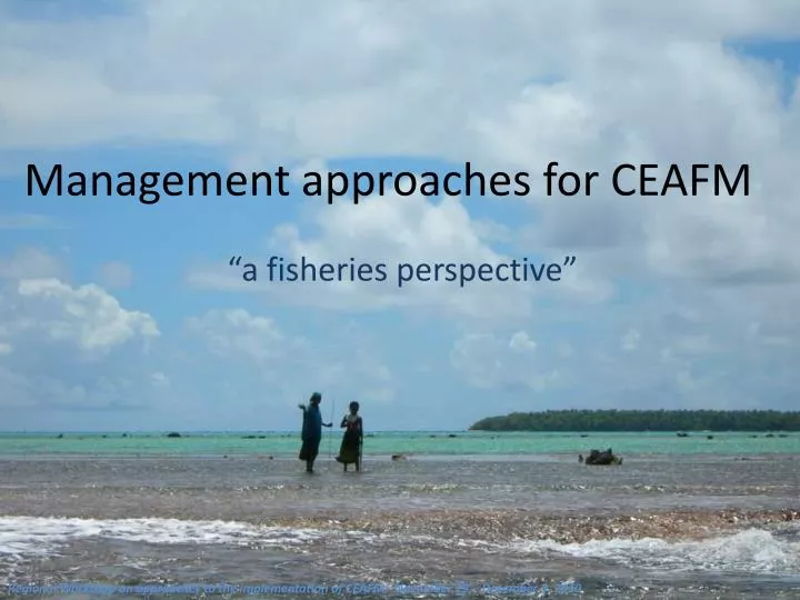 management approaches for ceafm