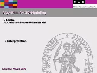 Algorithm for 3D-Modeling