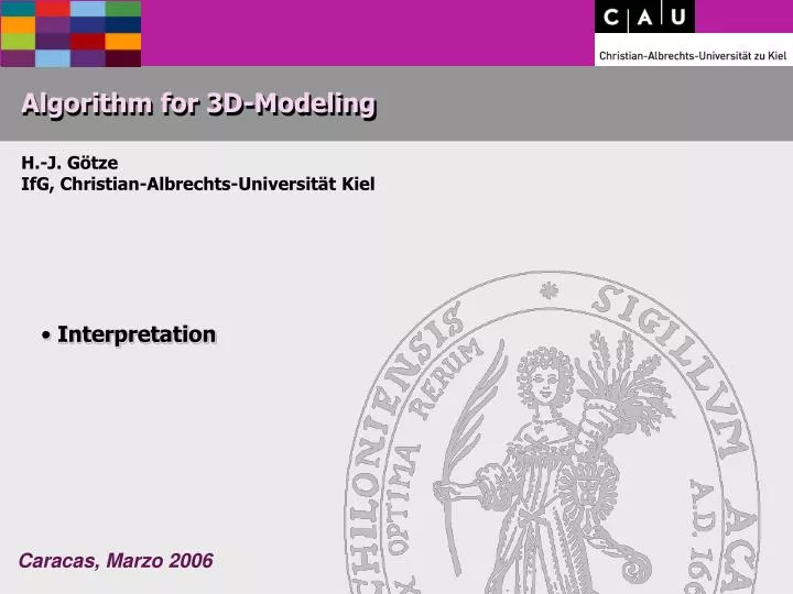 algorithm for 3d modeling